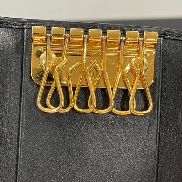Prada 6-ring Key Case Black/Gold (JB1044) - Picture 7 of 8